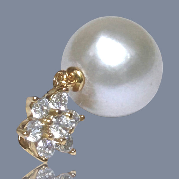 Fabulous Round 10.5 - 11mm Edison Natural White Pearl Sterling Pendant