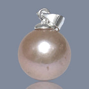 Classy 11 - 11.5mm Edison Peach Pink Round Cultured Pearl Pendant