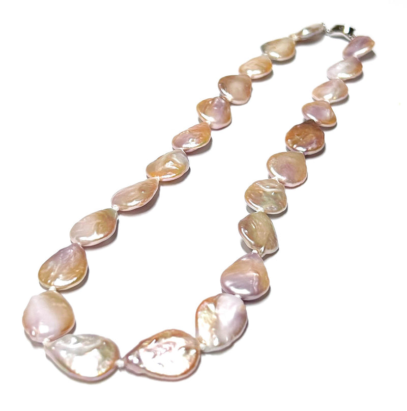 Stunning 13.5 x 18mm Jumbo Pear Peach Gold Cultured Pearl 18" Necklace
