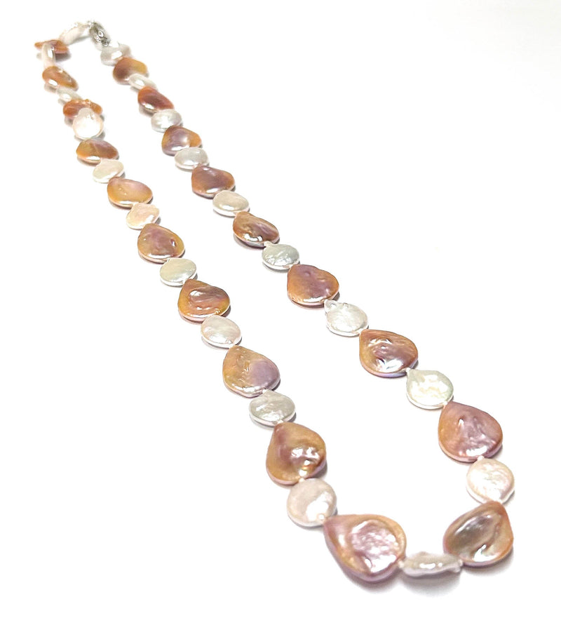 Stunning 10.5 - 18mm Jumbo Purple White Cultured Pearl 24" Necklace
