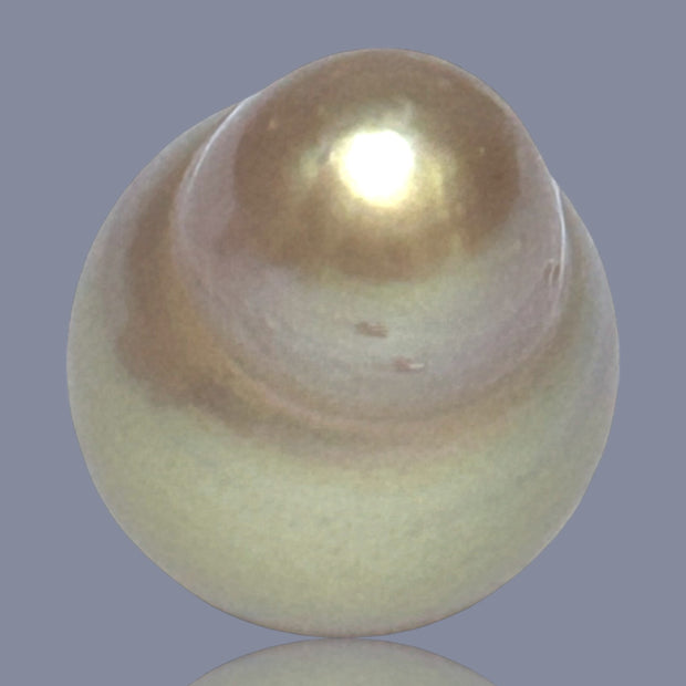 Giant Drop 16.5 x 20.8mm 36.6 Carat Deep Gold South Sea Loose Pearl