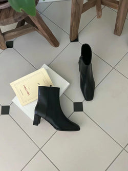 New Arrivals Heeled Ankle Boots Black, Cocoa and Brown Colors