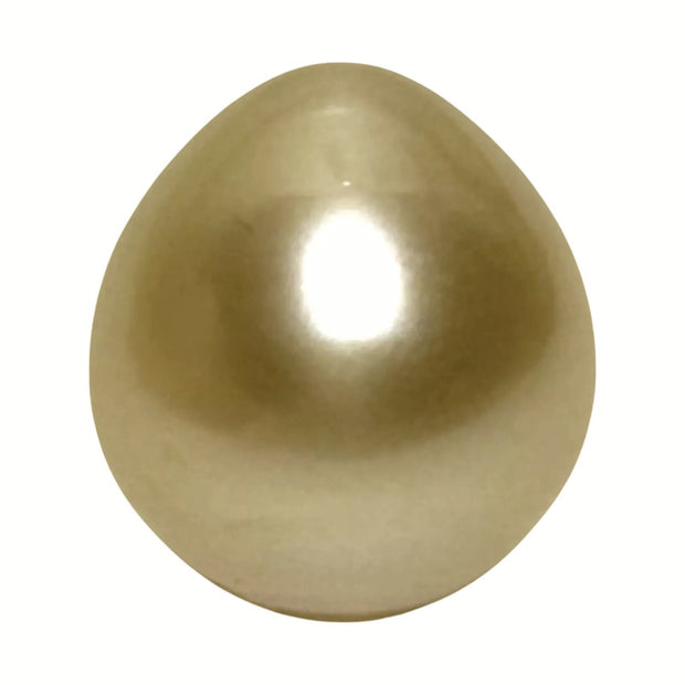 Silky 13.4 x 14.7mm 18 Carats Natural Gold South Sea Loose Pearl