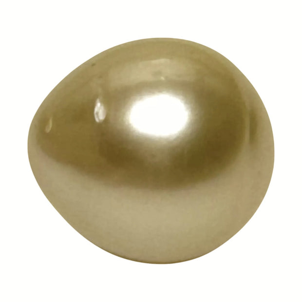 Silky 13.4 x 14.7mm 18 Carats Natural Gold South Sea Loose Pearl