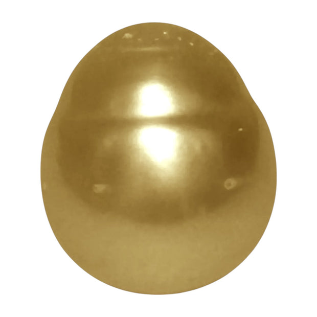 Giant Oval 14.1 x 16.2mm 23 Carats Luster Gold South Sea Loose Pearl