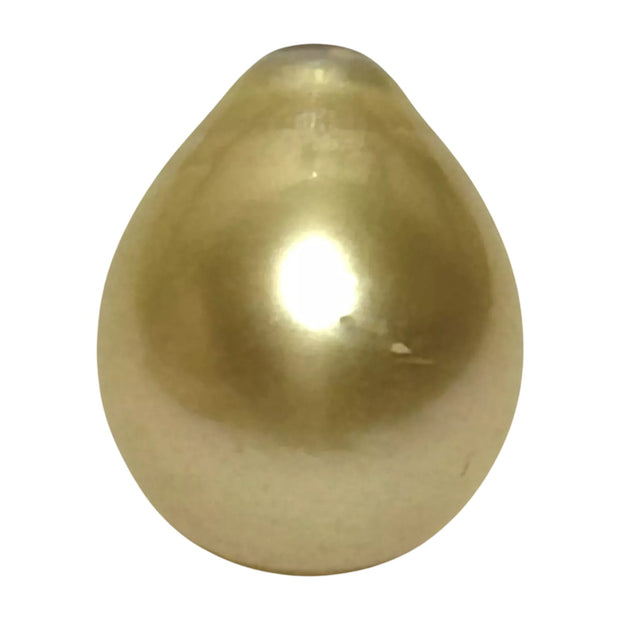 Huge Pear 13 x 16.1mm 18.7 Carats Rich Gold South Sea Pearl Loose