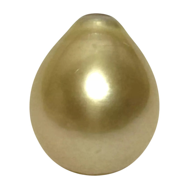 Huge Pear 13 x 16.1mm 18.7 Carats Rich Gold South Sea Pearl Loose