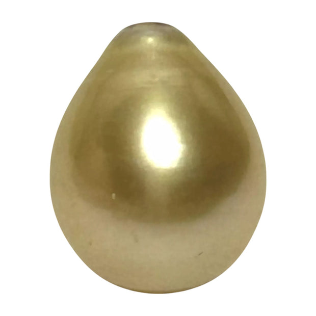 Huge Pear 13 x 16.1mm 18.7 Carats Rich Gold South Sea Pearl Loose