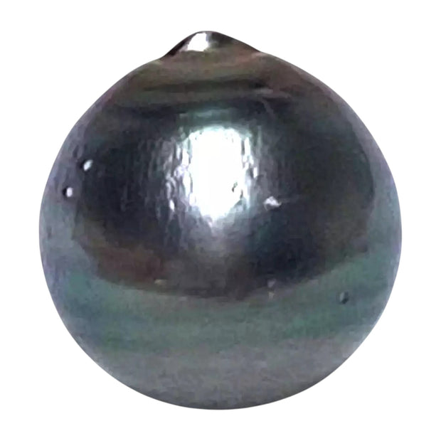 Round 15mm 24.8 Carat Tahitian Sea Natural Gray Blue Pearl Un-Drilled