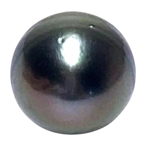 Round 15mm 24.8 Carat Tahitian Sea Natural Gray Blue Pearl Un-Drilled