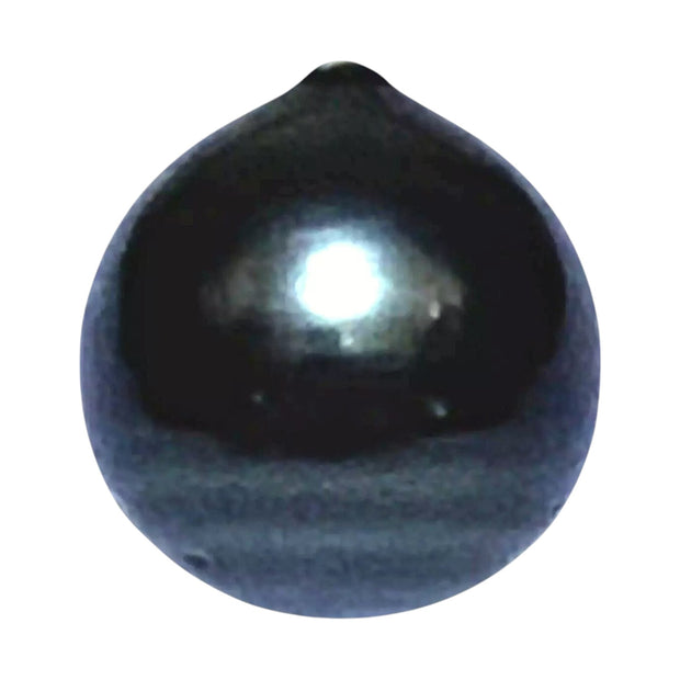 Premier 13.3 x 14.2mm Tahitian South Sea Peacock Black Oval Loose Pearl