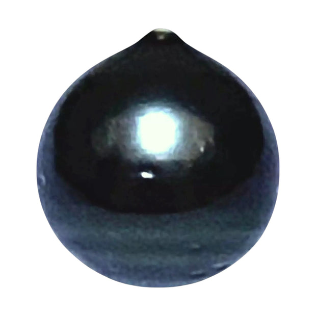 Premier 13.3 x 14.2mm Tahitian South Sea Peacock Black Oval Loose Pearl