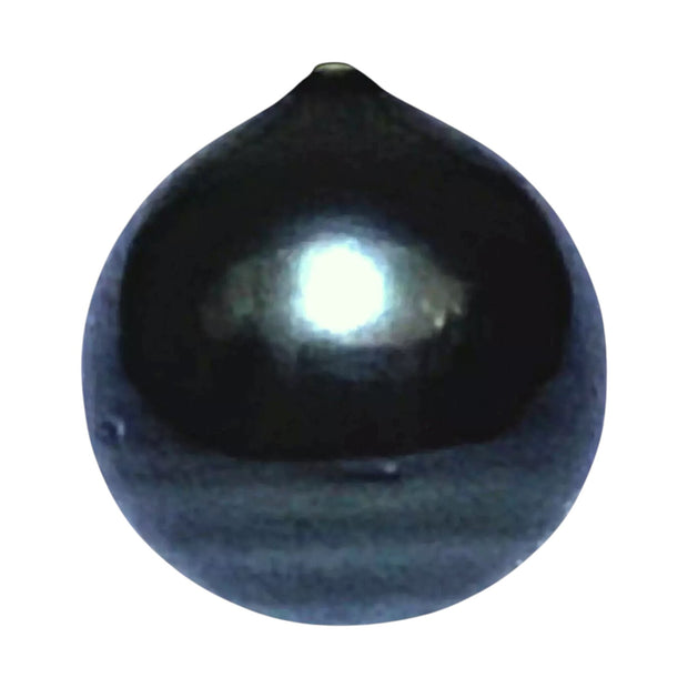 Premier 13.3 x 14.2mm Tahitian South Sea Peacock Black Oval Loose Pearl