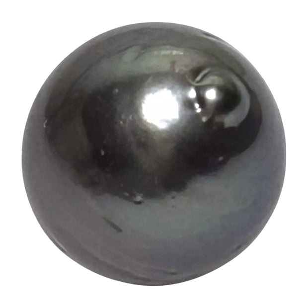 Huge 20.5 Carat 13.9 x 15.4mm Tahitian Peacock Black Green Pearl Loose