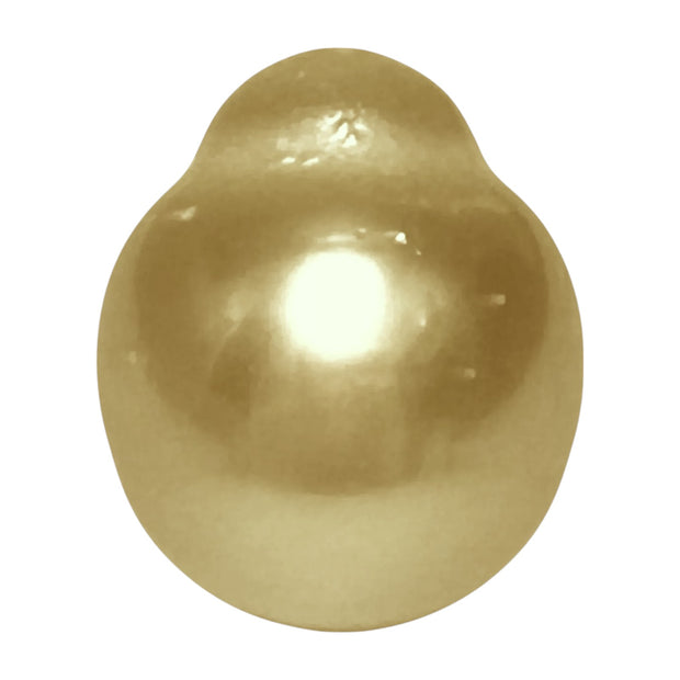 Shiny 15.4 x 18.2mm 29.6 Carat Gold Philippines South Sea Pearl