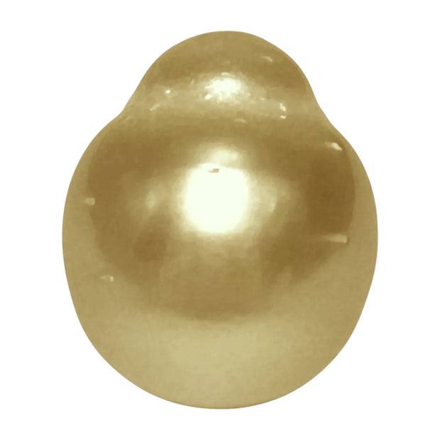 Shiny 15.4 x 18.2mm 29.6 Carat Gold Philippines South Sea Pearl