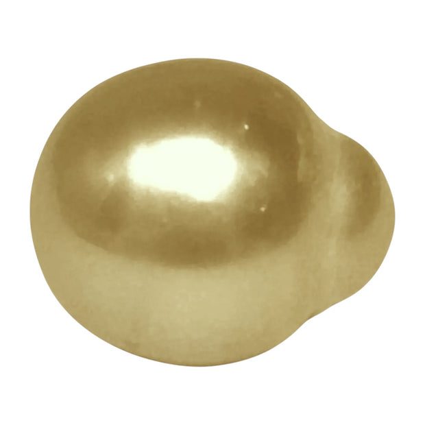 Shiny 15.4 x 18.2mm 29.6 Carat Gold Philippines South Sea Pearl