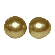 Unique A Pair 11 x 11.5mm 20.3 Carat Deep Gold Philippines Sea Pearls