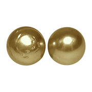 Unique A Pair 11 x 11.5mm 20.3 Carat Deep Gold Philippines Sea Pearls