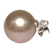 Classy 11 - 11.5mm Edison Peach Pink Round Cultured Pearl Pendant