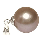 Classy 11 - 11.5mm Edison Peach Pink Round Cultured Pearl Pendant