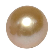 5A Shine 12.2mm Peach Pink Round Edison Cultured Un-Drilled Loose Pearl