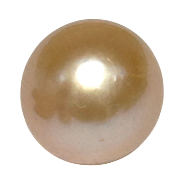 Un-Drilled Natural Peach Pink Round Edison 13.5mm 17.7 Carats Pearl