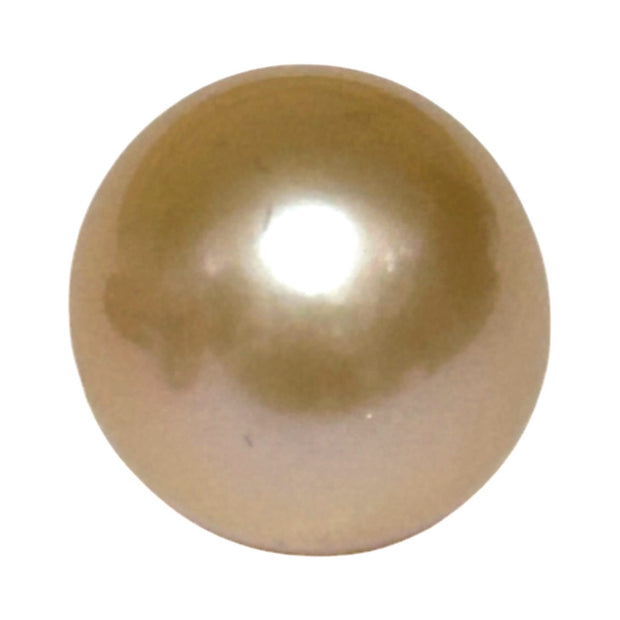 Un-Drilled Natural Peach Pink Round Edison 13.5mm 17.7 Carats Pearl