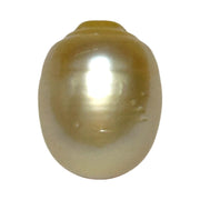 Oval Baroque 12.8 x 16.3mm Natural Gold Philippines South Sea Pearl