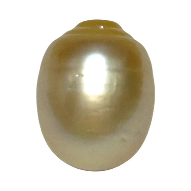 Oval Baroque 12.8 x 16.3mm Natural Gold Philippines South Sea Pearl