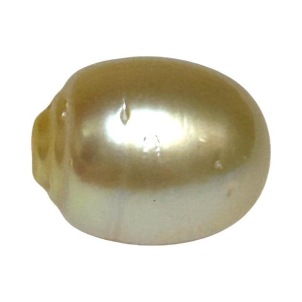 Oval Baroque 12.8 x 16.3mm Natural Gold Philippines South Sea Pearl