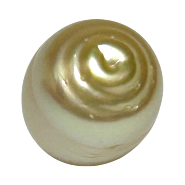 Oval Baroque 12.8 x 16.3mm Natural Gold Philippines South Sea Pearl