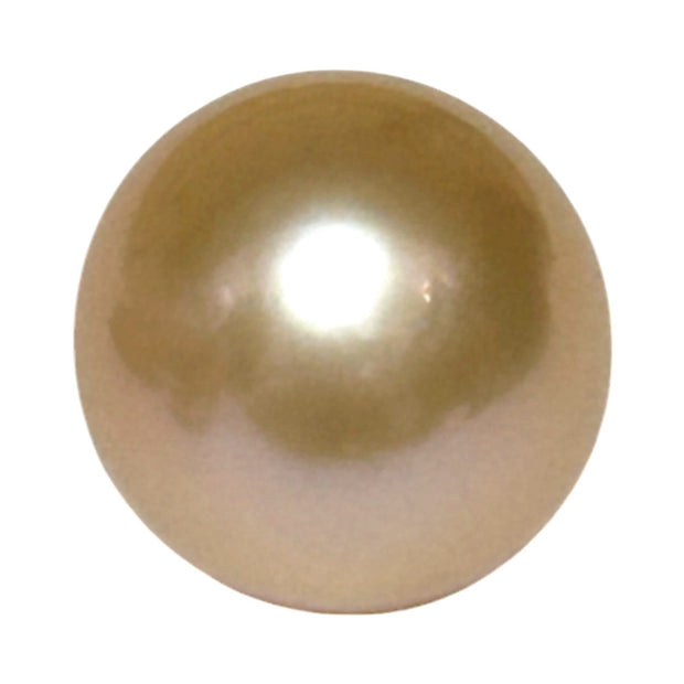 Un-Drilled Natural Peach Pink Round Edison 13.5mm 17.7 Carats Pearl