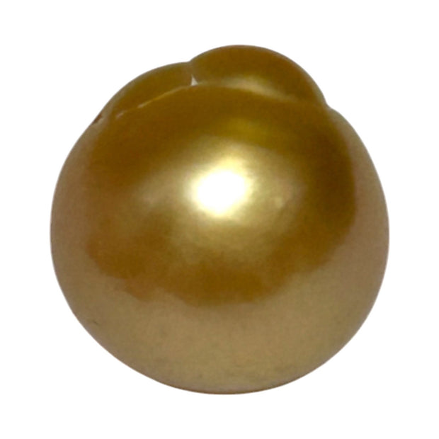 Giant Oval 14.6 x 15.2mm 22.4 Carats Deep Gold South Sea Loose Pearl