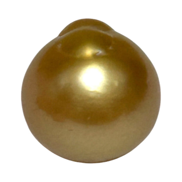 Giant Oval 14.6 x 15.2mm 22.4 Carats Deep Gold South Sea Loose Pearl