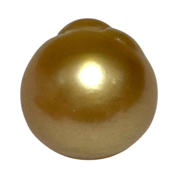 Giant Oval 14.6 x 15.2mm 22.4 Carats Deep Gold South Sea Loose Pearl