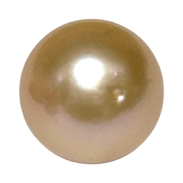 Un-Drilled Natural Peach Pink Round Edison 13.5mm 17.7 Carats Pearl