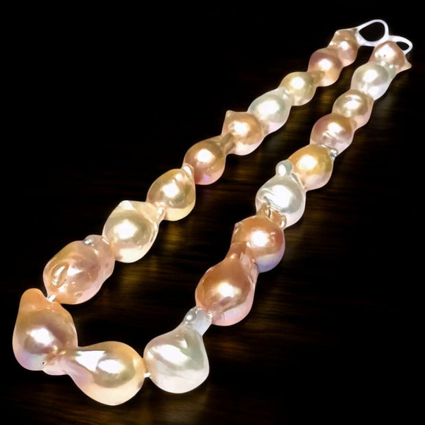 GiantBaroque 12-22mm 20 pcs Multicolor Cultured Keshi Pearl 16" Strand