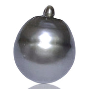 Enchanting 14.6 x 16.6mm 24.7 Carat Tahitian Peacock Grey Green Pearl