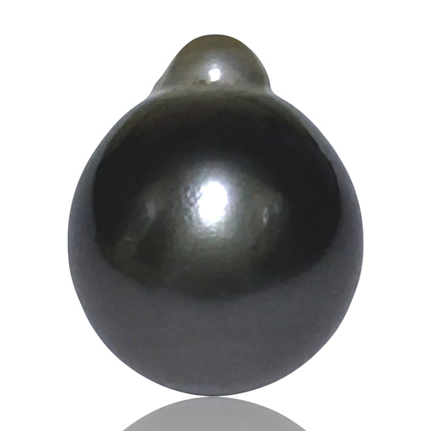 Huge 14.2 x 17.3mm Natural Peacock Black Green Tahitian Pearl Loose