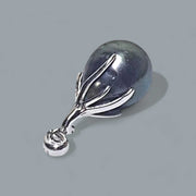 Oval 11.5 x 14.5mm Tahitian Sea Peacock Black Green Pearl Pendant