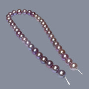 Huge 11 - 12mm 38 pcs Edison Purple Lavender Round Pearl 16" Strand