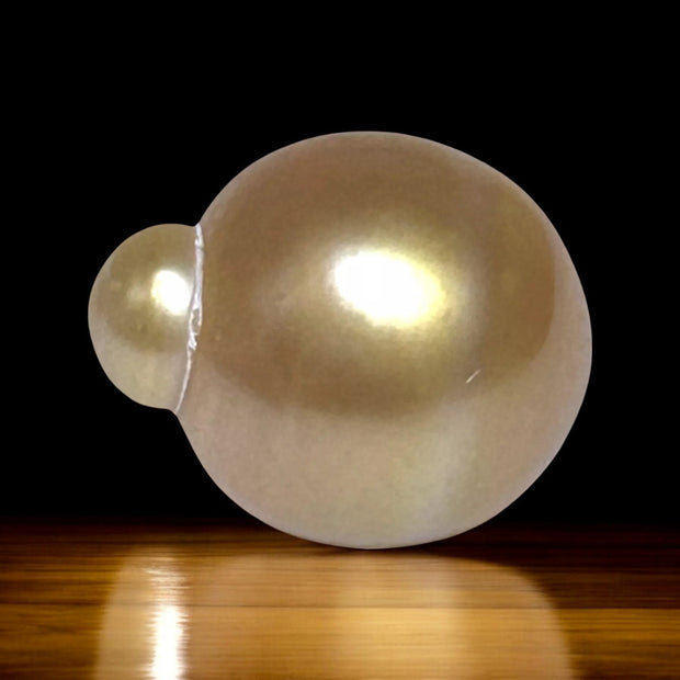 RARE Giant 15 x 18mm 27.8 Carats Deep Gold South Sea Loose Pearl