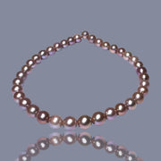 5A 11.4 - 12mm Edison Deep Purple Lavender Round Pearl 16" Strand