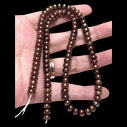 Shinny 6 - 6.5mm Corn Round Multi Brown Bronze Pearl 16" Strand