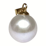 Round 10 - 10.5mm Edison White Hint Pink Cultured Pearl Vintage Pendant