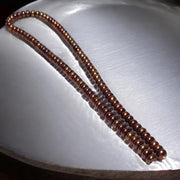 Shinny 6 - 6.5mm Corn Round Multi Brown Bronze Pearl 16" Strand