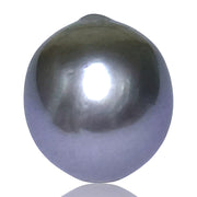 Oval 12.4 x 13.9mm Tahitian Natural Peacock Gray Green Loose Pearl