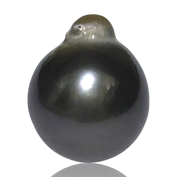 Huge 14.2 x 17.3mm Natural Peacock Black Green Tahitian Pearl Loose