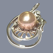 Edison Purple Pink Round 10.5 - 11mm Cultured Pearl Pendant